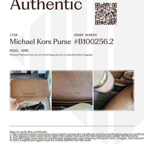 Michael Michael Kors Brown Leather Jet Set Travel Lg Phone Crossbody Bag NWT - Picture 8 of 9